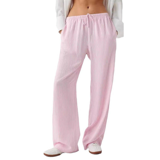 Damen Luftige Palazzo-Hose mit gemustertem Design