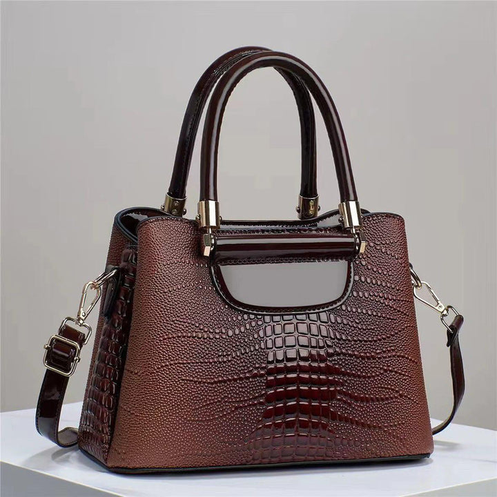 Damen Handtasche mit eleganter Krokodilprägung und abnehmbarem Schultergurt Nord Taschen