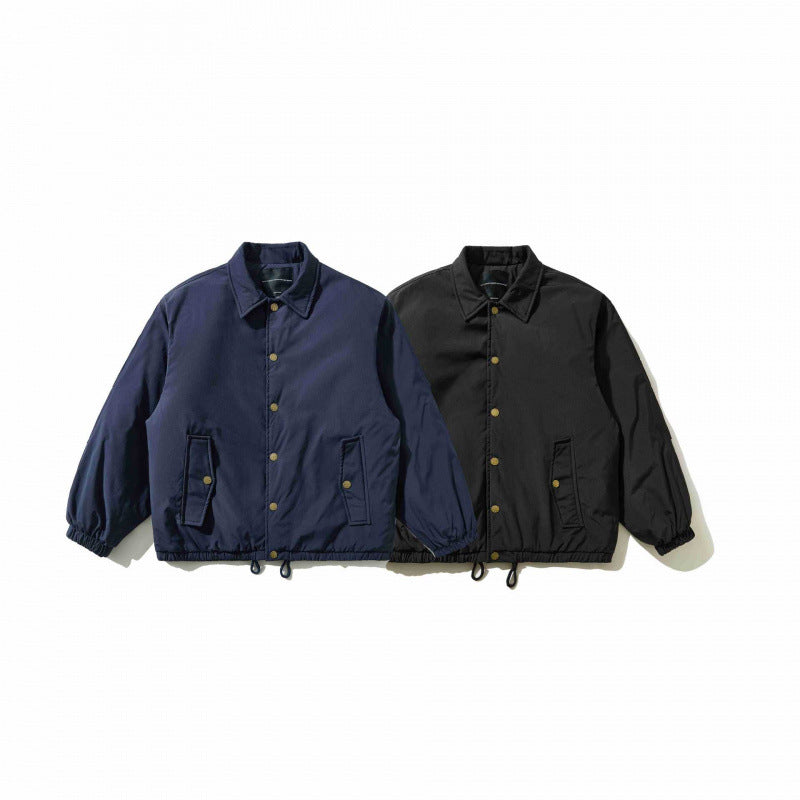 Herren Kurzblouson im Worker-Look mit Hemdkragen, Druckknopfverschluss und Kordelbund Nord Taschen