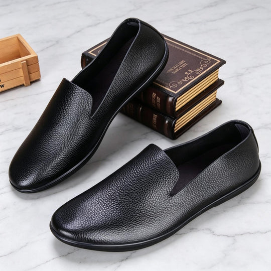Herren Elegante Ledermokassins Nord Taschen