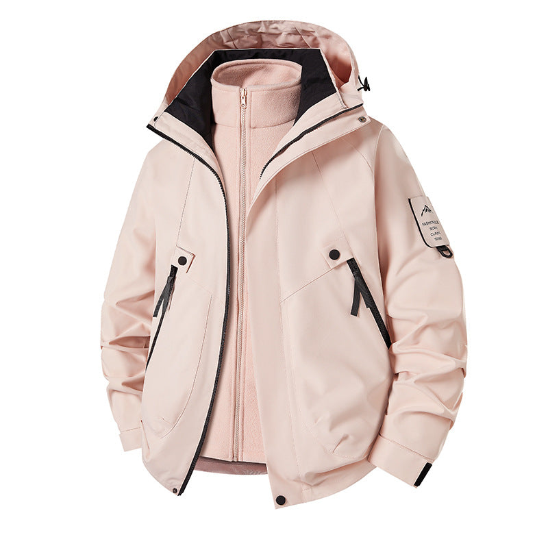Herren 3‑in‑1 Softshell-Parka mit abnehmbarer Fleece-Innenjacke und technischer Kapuze Nord Taschen