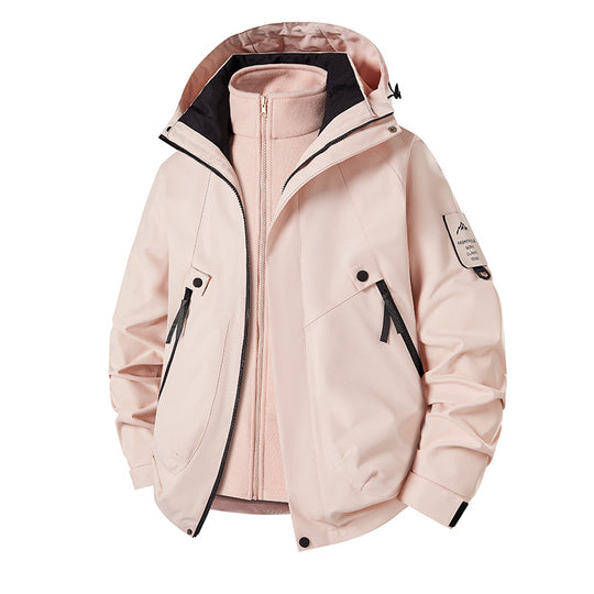 Herren 3‑in‑1 Softshell-Parka mit abnehmbarer Fleece-Innenjacke und technischer Kapuze Nord Taschen