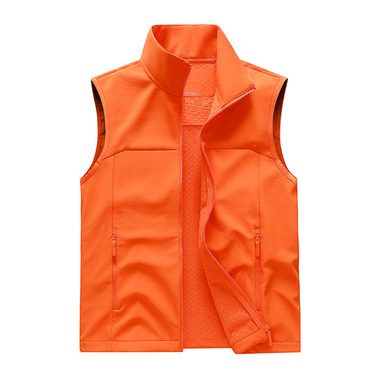 Herren Leichte Softshell-Weste mit Stehkragen, atmungsaktivem Mesh-Futter und Reißverschlusstaschen Nord Taschen