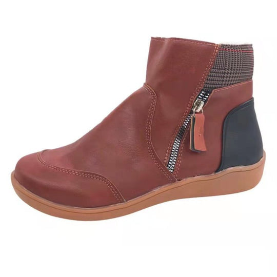 Damen  knöchelhohe Stiefelette mit seitlichem Reißverschluss, gepolstertem Komfortfußbett und flexibler Leichtsohle Nord Taschen