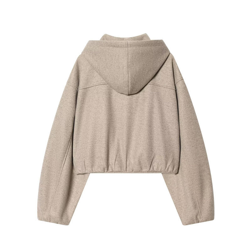 Damen 30+ Hochtaillierte weite Palazzo‑Hose aus Wollmix mit Bügelfalte Nord Taschen