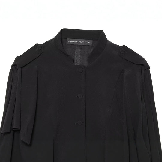 Damen Kurzjacke mit Lagenvolants, Stehkragen und verdeckter Knopfleiste Nord Taschen