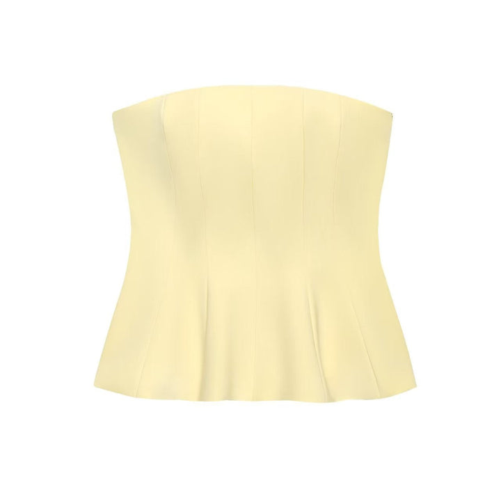Damen Bustier-Oberteil mit figurformendem Schnitt und elegantem Plissee