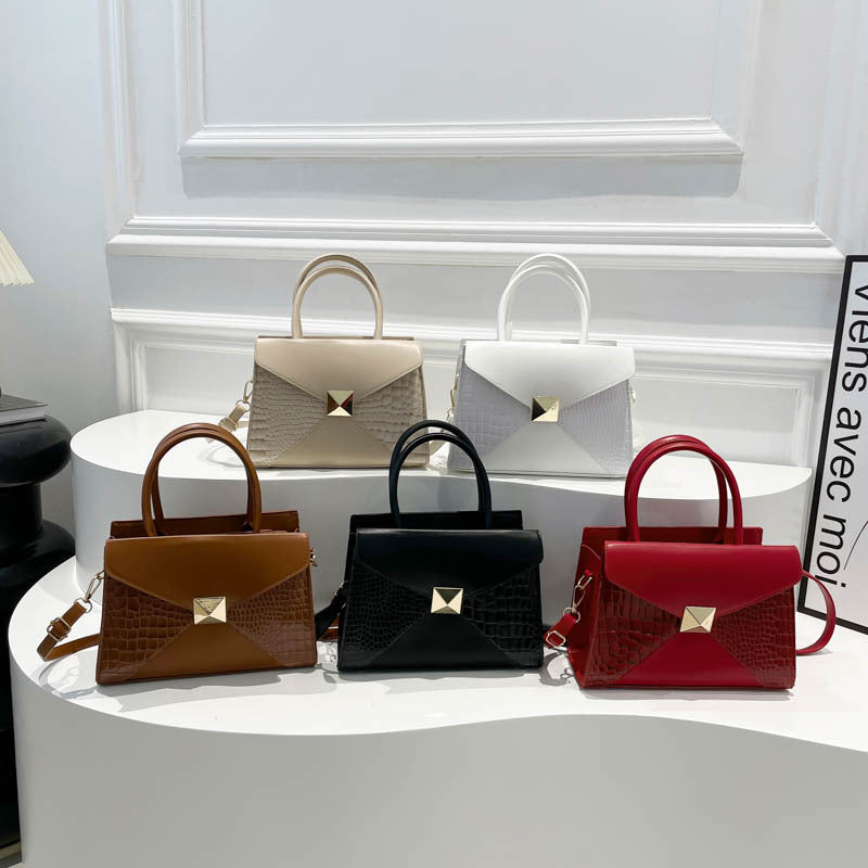 Damen elegante Handtasche mit moderner Krokodilprägung und stilvollem Verschluss Nord Taschen