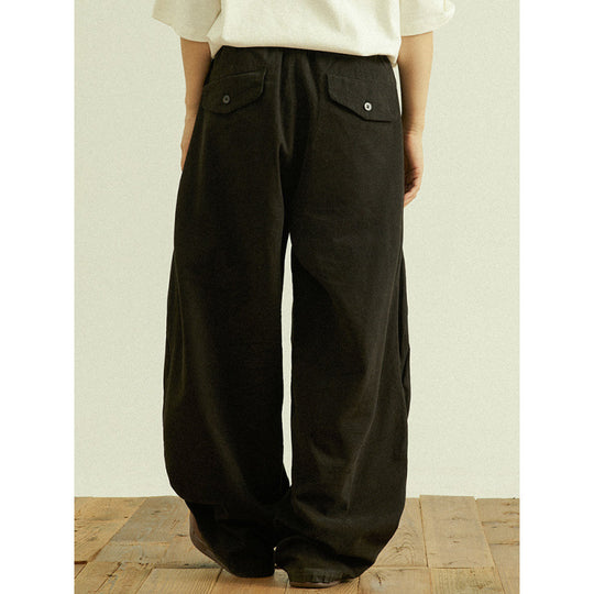 Herren Weite Baggy-Cargo-Hose mit Faltendetails und elastischem Bund Nord Taschen