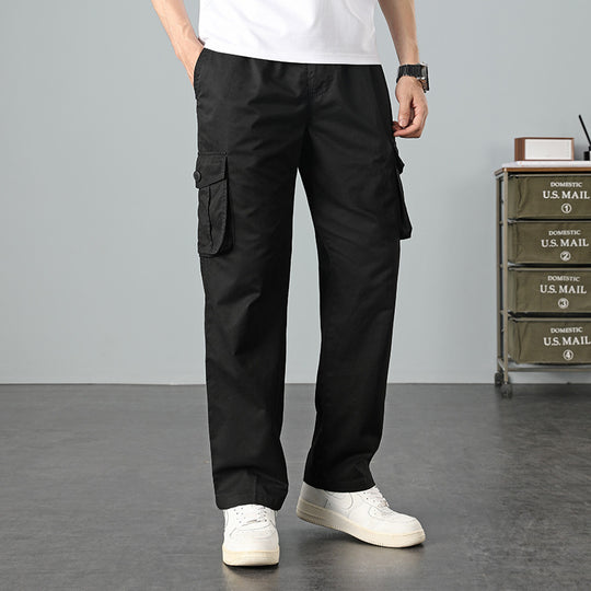Herren Lässige Canvas-Cargohose mit großen Klappentaschen, Relaxed Fit & verstärkten Nähten Nord Taschen