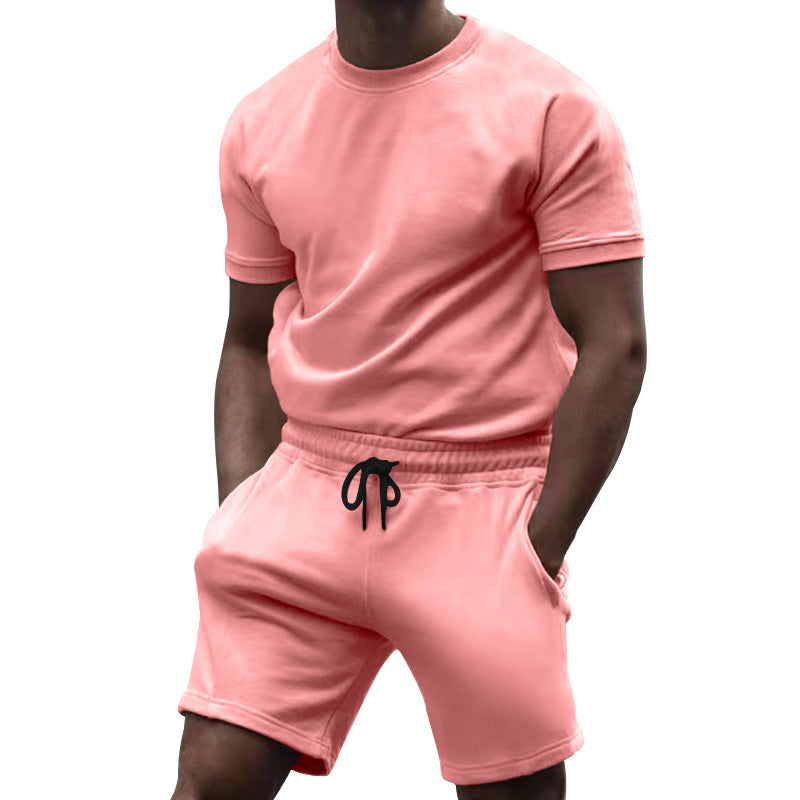 Herren Sportkombination mit kurzärmligem Oberteil und bequemen Shorts