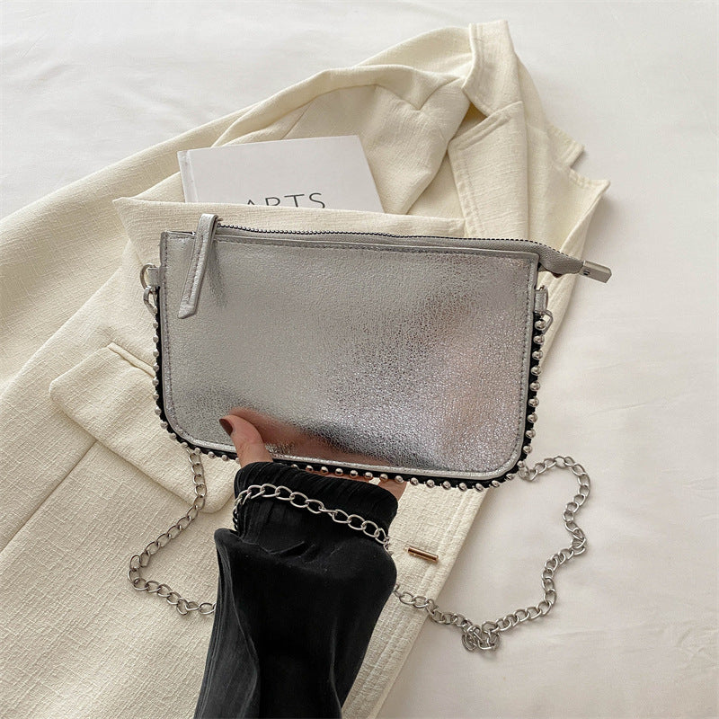 Damen elegante Clutch Tasche mit Kettendetails Nord Taschen
