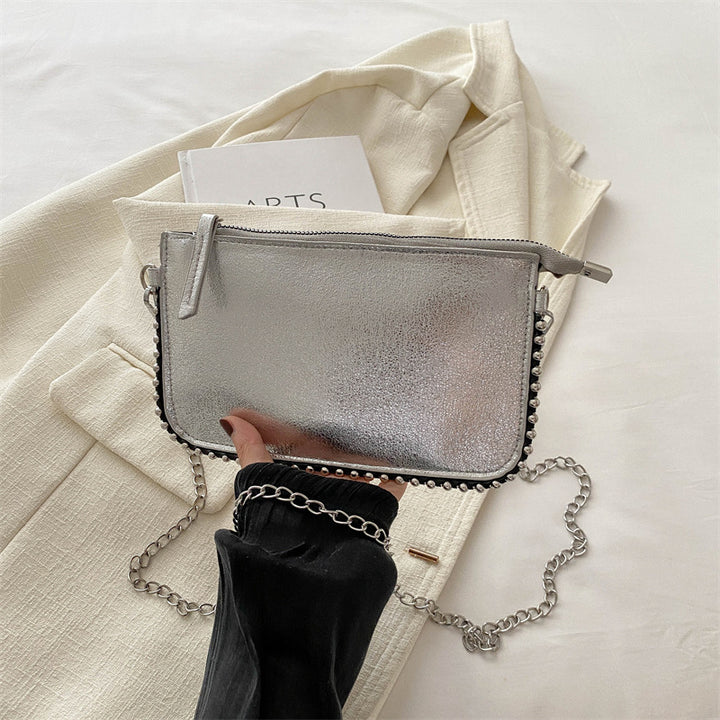 Damen elegante Clutch Tasche mit Kettendetails Nord Taschen