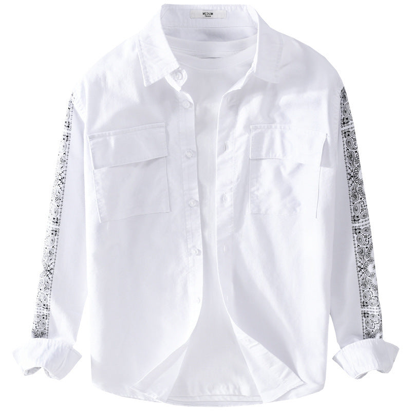 Herren Overshirt mit Bandana-Ärmeln, Brustklappen und relaxed Fit Nord Taschen