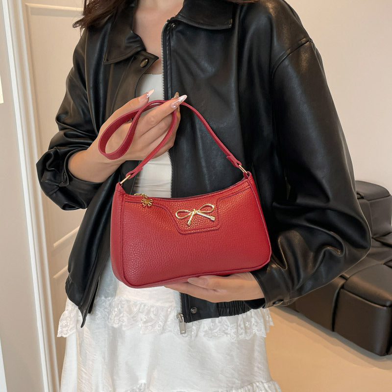 Damen elegante Handtasche mit feinem Schleifendetail Nord Taschen