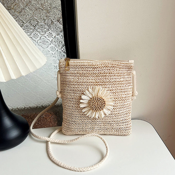 Damen handgefertigte Umhängetasche mit floralen Elementen Nord Taschen