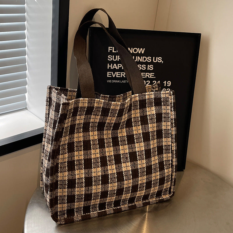 Damen Tragetasche mit modischem Karomuster Nord Taschen