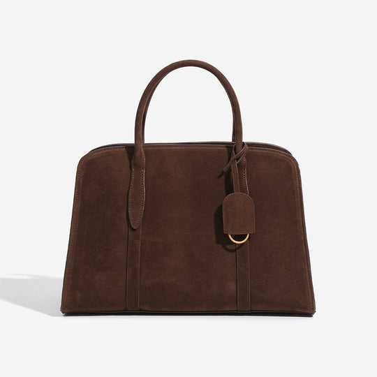 Damen Velourleder Handtasche mit elegantem Design und praktischem Innenfach Nord Taschen