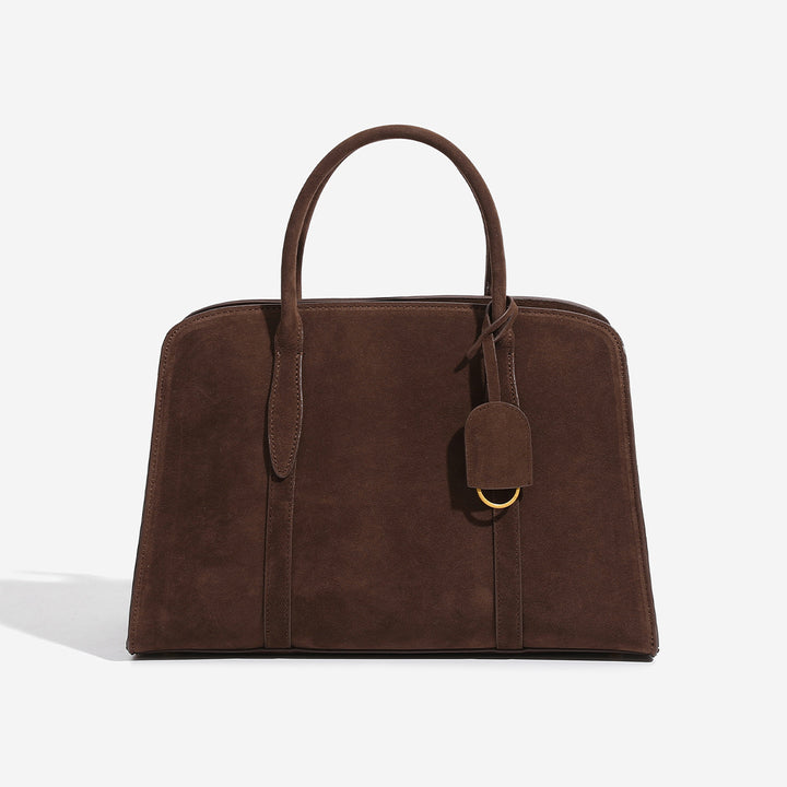 Damen Velourleder Handtasche mit elegantem Design und praktischem Innenfach Nord Taschen