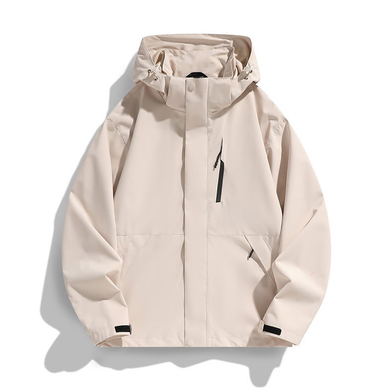 Damen Oversize Softshell-Kapuzenjacke mit Drop-Shoulder, verdeckten Reißverschlüssen und Kordelzug Nord Taschen