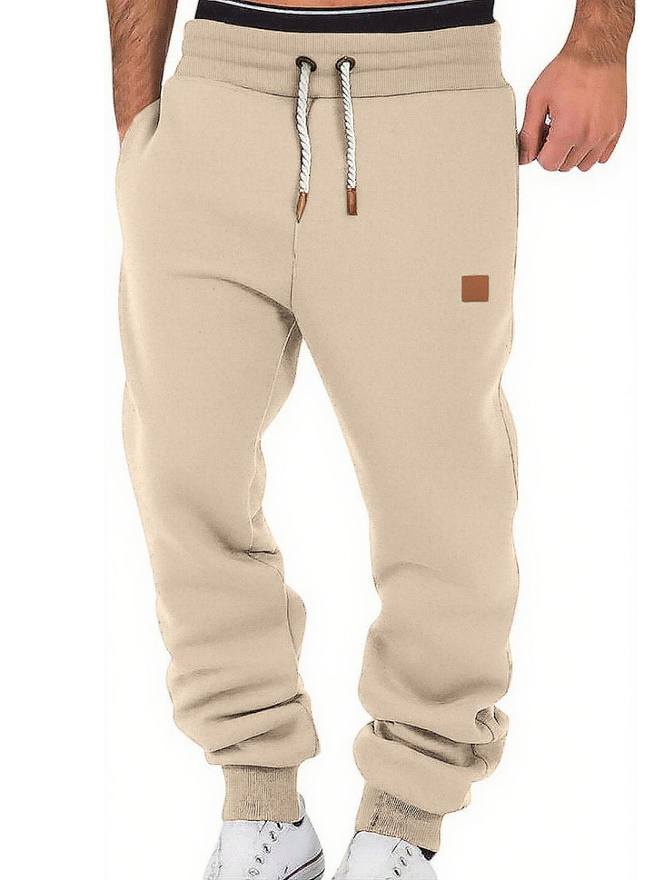 Herren nan komfortable Jogginghose aus hochwertiger Baumwollmischung mit elastischem Bund Kordelzug und Bündchen