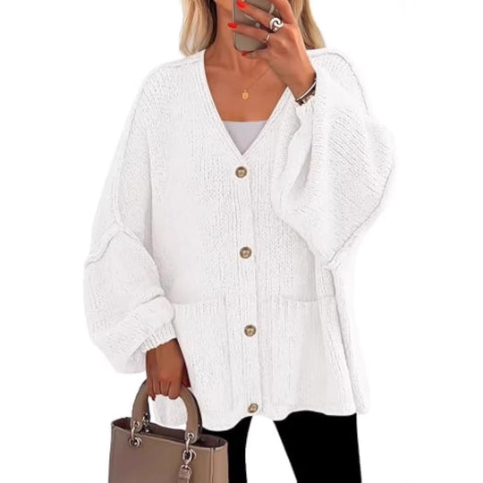 Damen gemütlicher Strickcardigan Nord Taschen