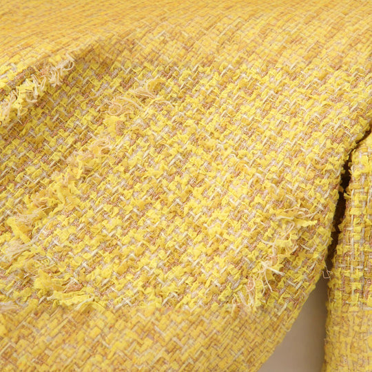 Damen Bouclé‑Tweed‑Cropped‑Jacke mit Fransen und Zierknöpfen Nord Taschen