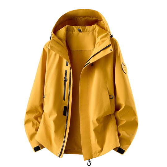 Herren wasserdichte Outdoorjacke mit abnehmbarer Fleece-Innenjacke Nord Taschen