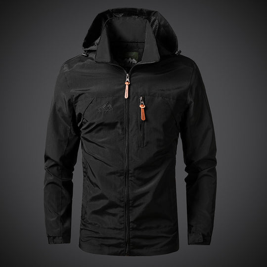 Herren Leichte Outdoor-Jacke mit verstellbarer Kapuze Nord Taschen