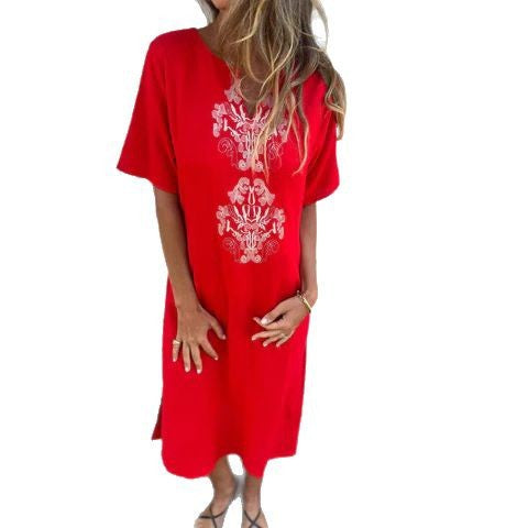 Damen Sommerliches Kleid mit aufwendiger Stickerei
