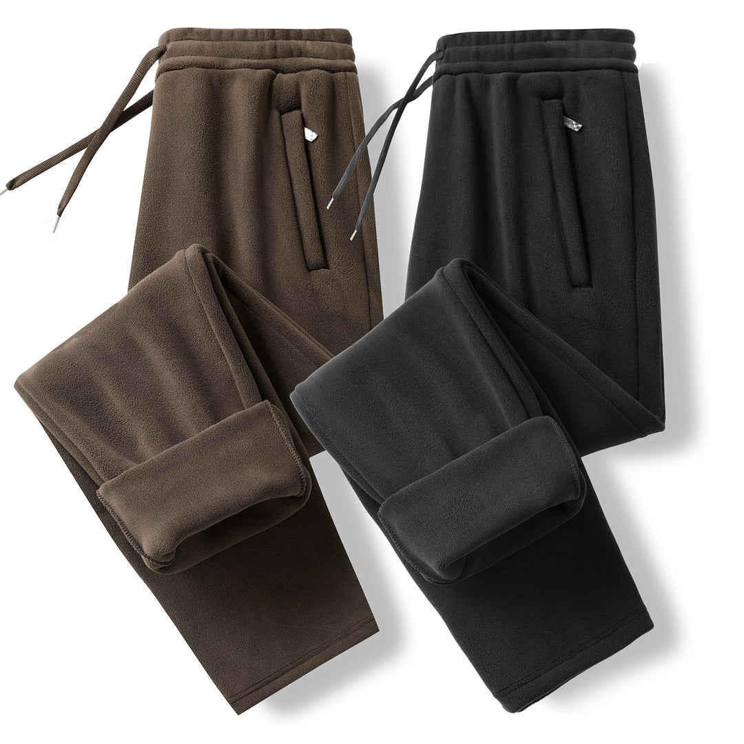 Herren Fleece-Jogginghose mit elastischem Bund, Kordelzug und gerippten Bündchen Nord Taschen