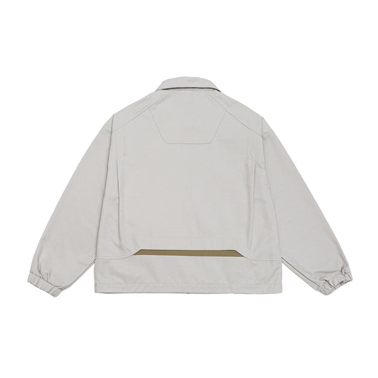 Unisex Kurzblouson im Boxy‑Cut mit Hemdkragen, sichtbarem Metallreißverschluss und Utility‑Pattentaschen Nord Taschen