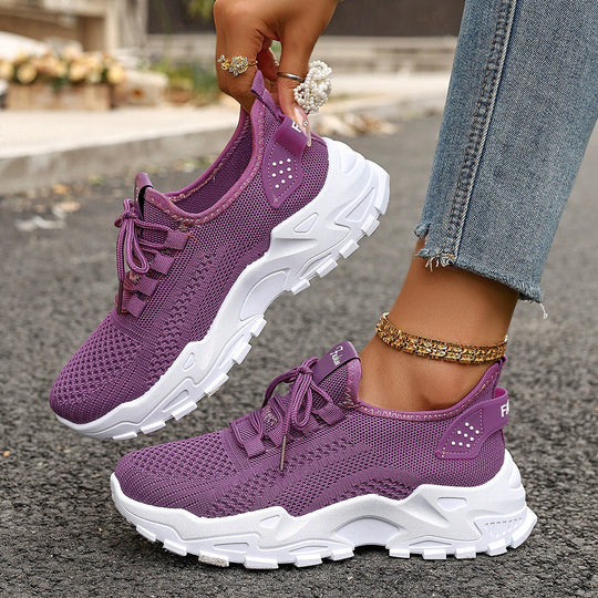 Damen Sportliche Mesh Sneakers mit dämpfender Sohle und atmungsaktiver Konstruktion