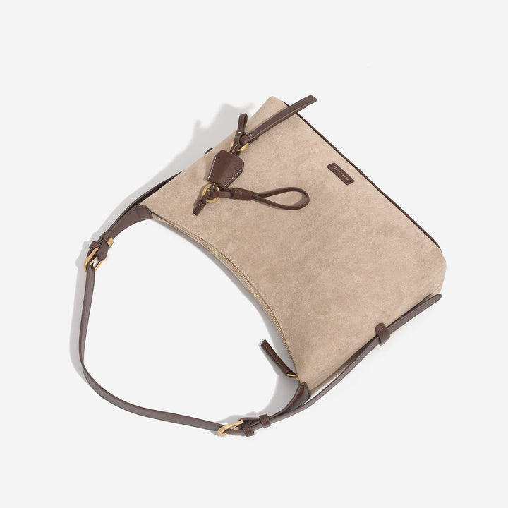 Damen Hobo-Tasche aus hochwertigem Wildleder mit zeitgenössischem Design Nord Taschen