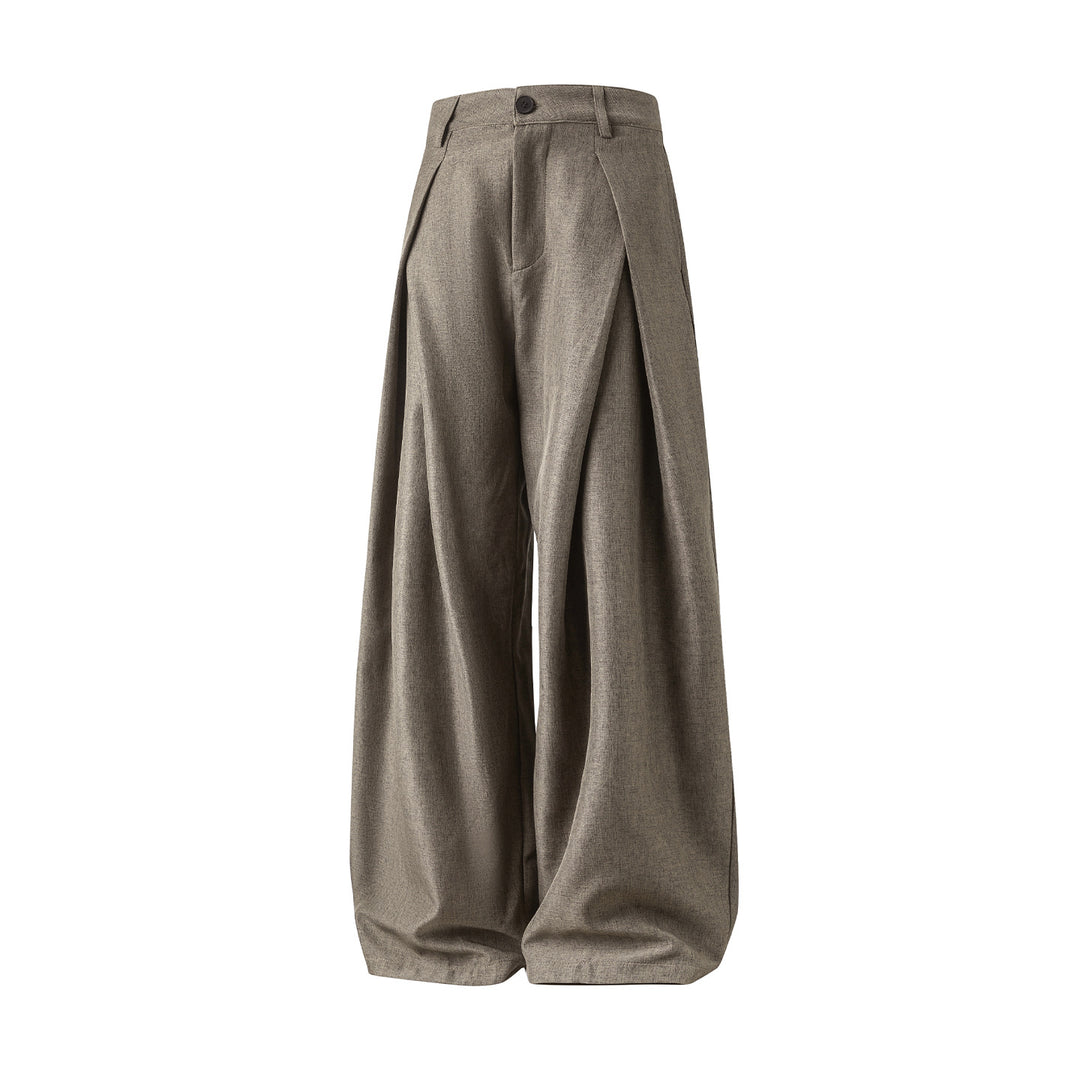 Damen Hochgeschnittene Palazzo‑Hose mit überlappenden Falten und weitem Ballonbein Nord Taschen