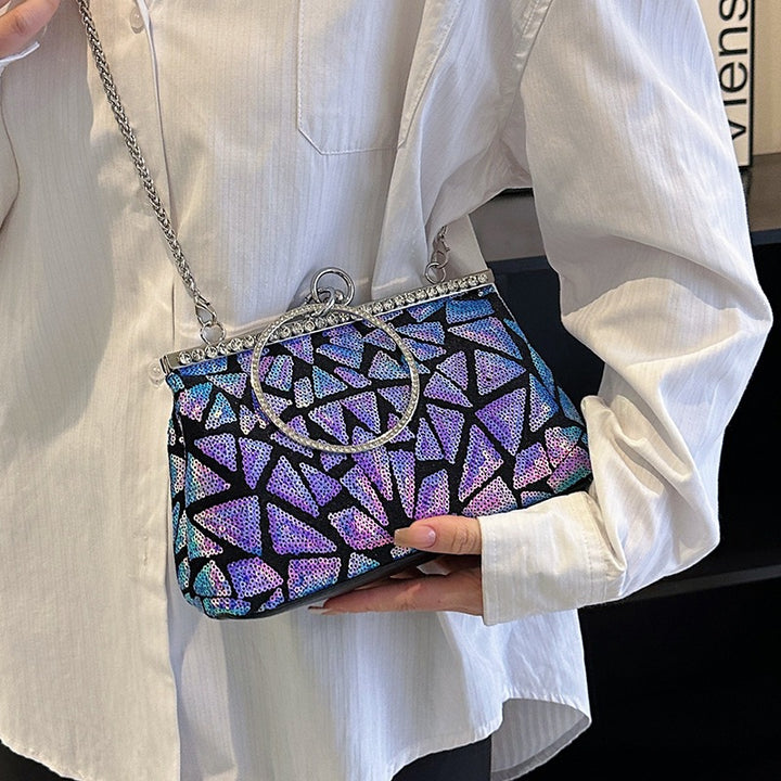 Damen glamouröse Clutch-Tasche mit funkelnden Pailletten Nord Taschen