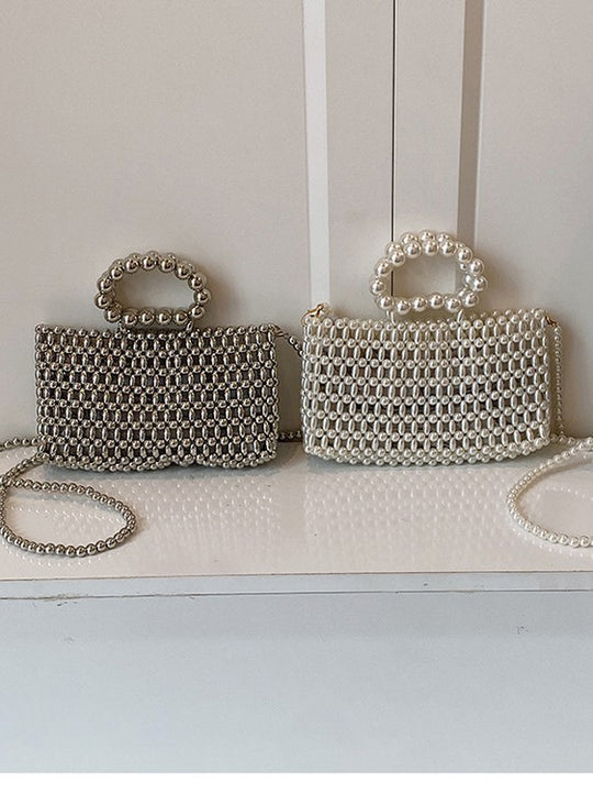 Damen Perlenhandtasche mit elegantem Design und abnehmbarem Schulterriemen Nord Taschen