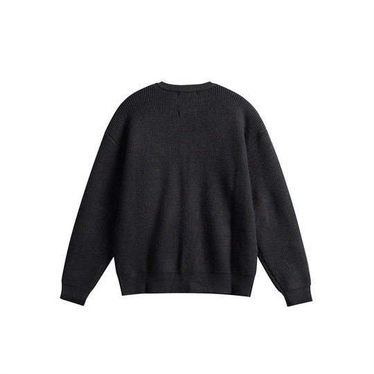 Damen Oversize-Rippenstrick-Cardigan mit Rundhals und durchgehender Knopfleiste Nord Taschen