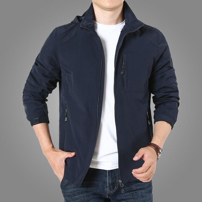 Herren leichter atmungsaktiver Fieldparka mit Mesh‑Futter und Kapuze Nord Taschen