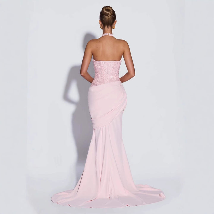 Damen Glänzendes Abendkleid mit figurbetontem Schnitt und schimmernden Pailletten