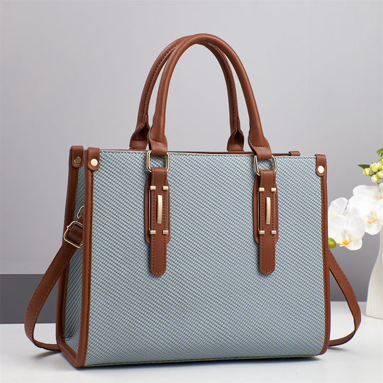 Damen hochwertige Handtasche mit luxuriösem Textilmuster und abnehmbaren Schulterriemen Nord Taschen
