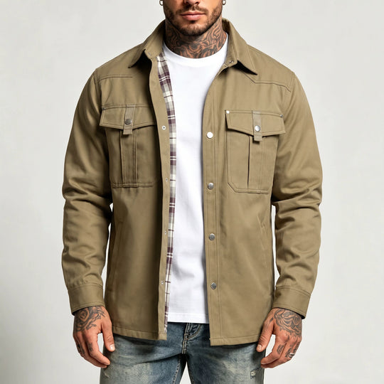 Herren Canvas-Hemdjacke Nord Taschen