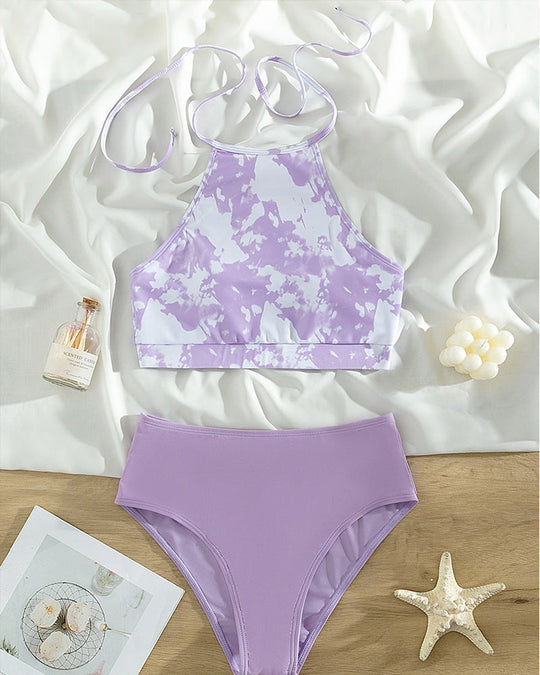 Damen Sportlicher Bikini-Top mit hohem Kragen Nord Taschen