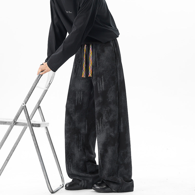 Damen Extraweite Kuschel-Loungehose mit Tunnelzug, weichem Velours und überlangem Saum Nord Taschen