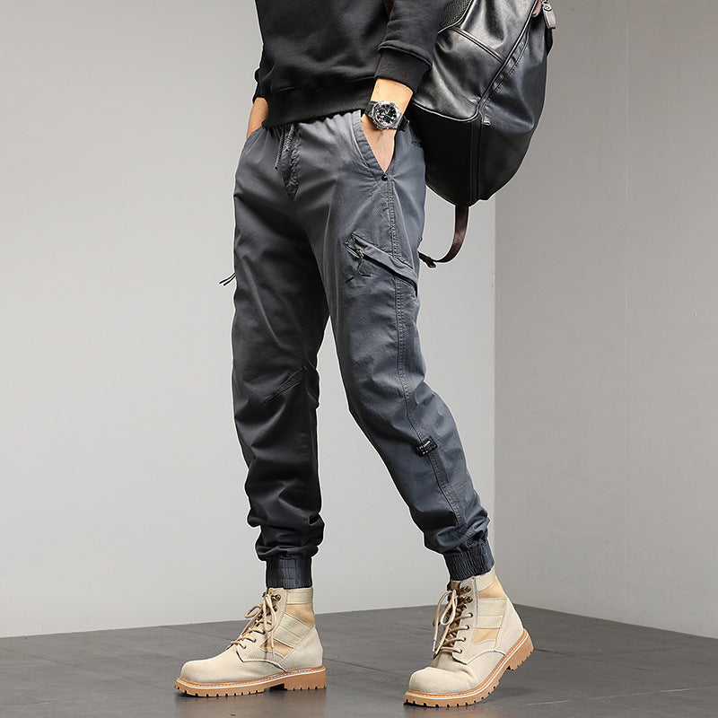 Herren Utility-Cargohose im Joggerstil mit Gummibündchen und Multifunktions‑Taschen Nord Taschen