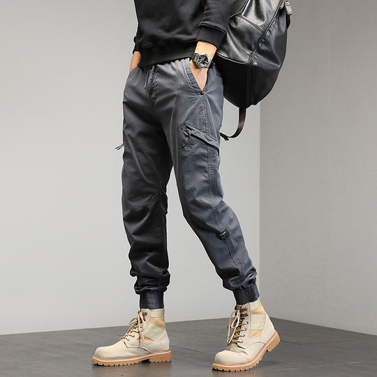 Herren Utility-Cargohose im Joggerstil mit Gummibündchen und Multifunktions‑Taschen Nord Taschen