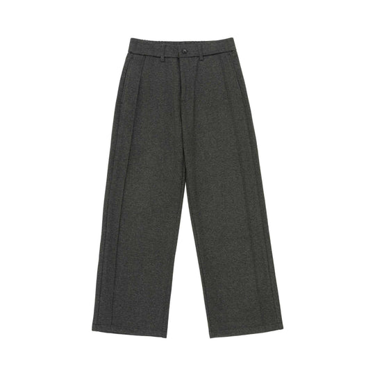 Damen Weite Bundfaltenhose aus Sweatstoff mit hoher Taille und Bügelfalte Nord Taschen