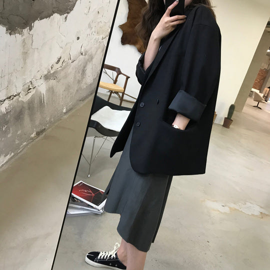 Damen Oversized Blazer mit doppelter Knopfleiste Nord Taschen