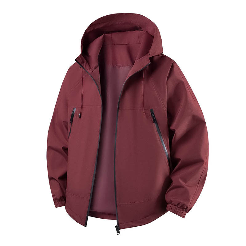Herren Leichte Outdoorjacke mit verstellbarer Kapuze Nord Taschen