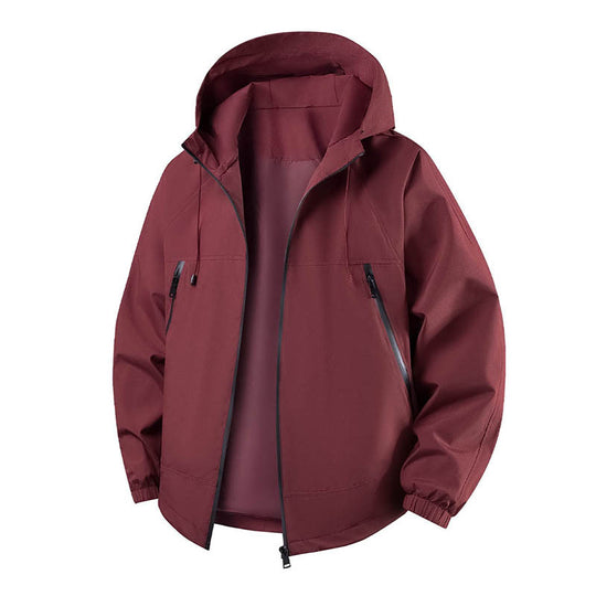 Herren Leichte Outdoorjacke mit verstellbarer Kapuze Nord Taschen